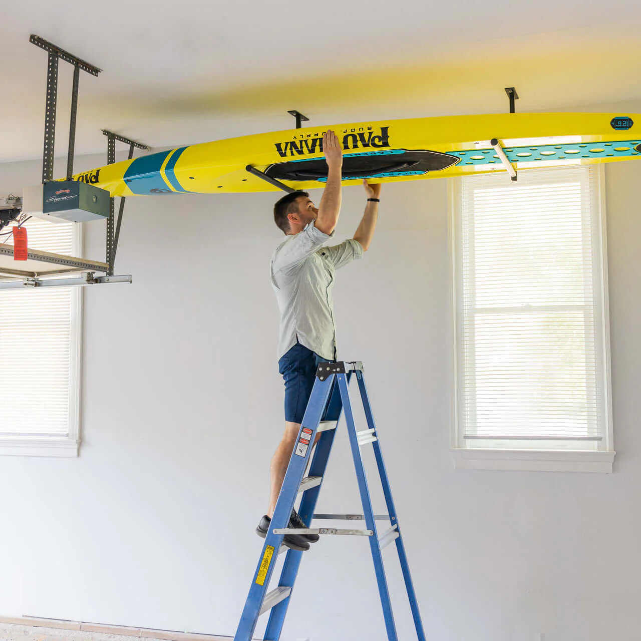 Hi-Port 2 | SUP & Surfboard Adjustable Ceiling Storage Rack | Single | Holds 75 lbs - Image 3