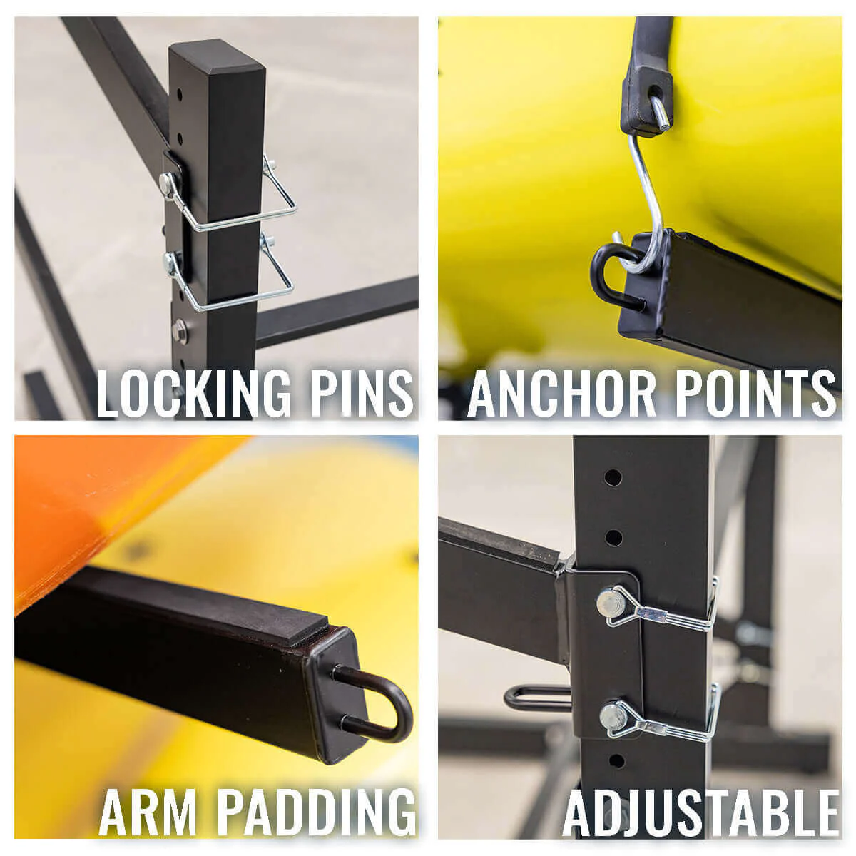 G-Watersport 2 Kayak & Canoe Rack | 2 Levels | Black - Image 3