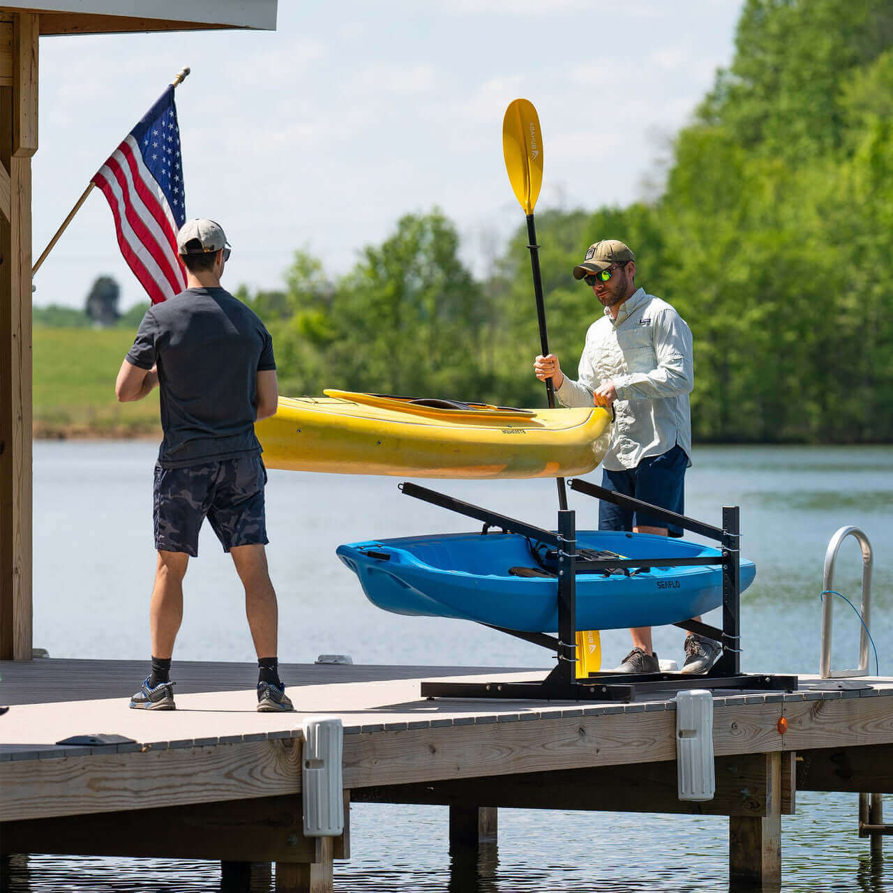 G-Watersport 2 Kayak & Canoe Rack | 2 Levels | Black - Image 4