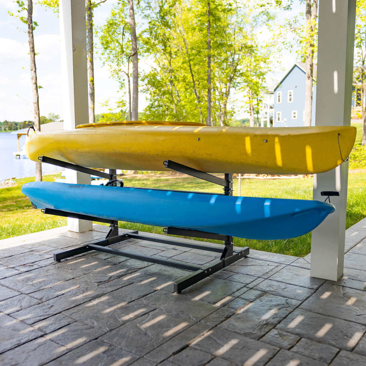 G-Watersport 2 Kayak & Canoe Rack | 2 Levels | Black - Image 8