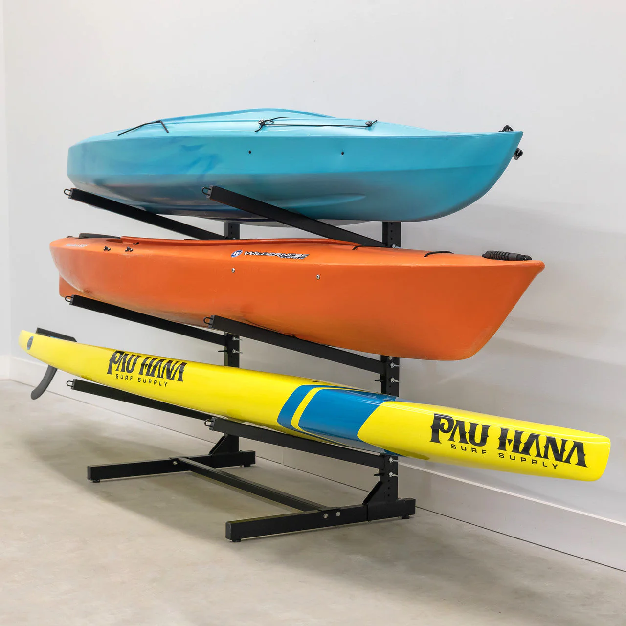 G-Watersport 3 Kayak & Canoe Rack | 3 Levels | Black - Image 4
