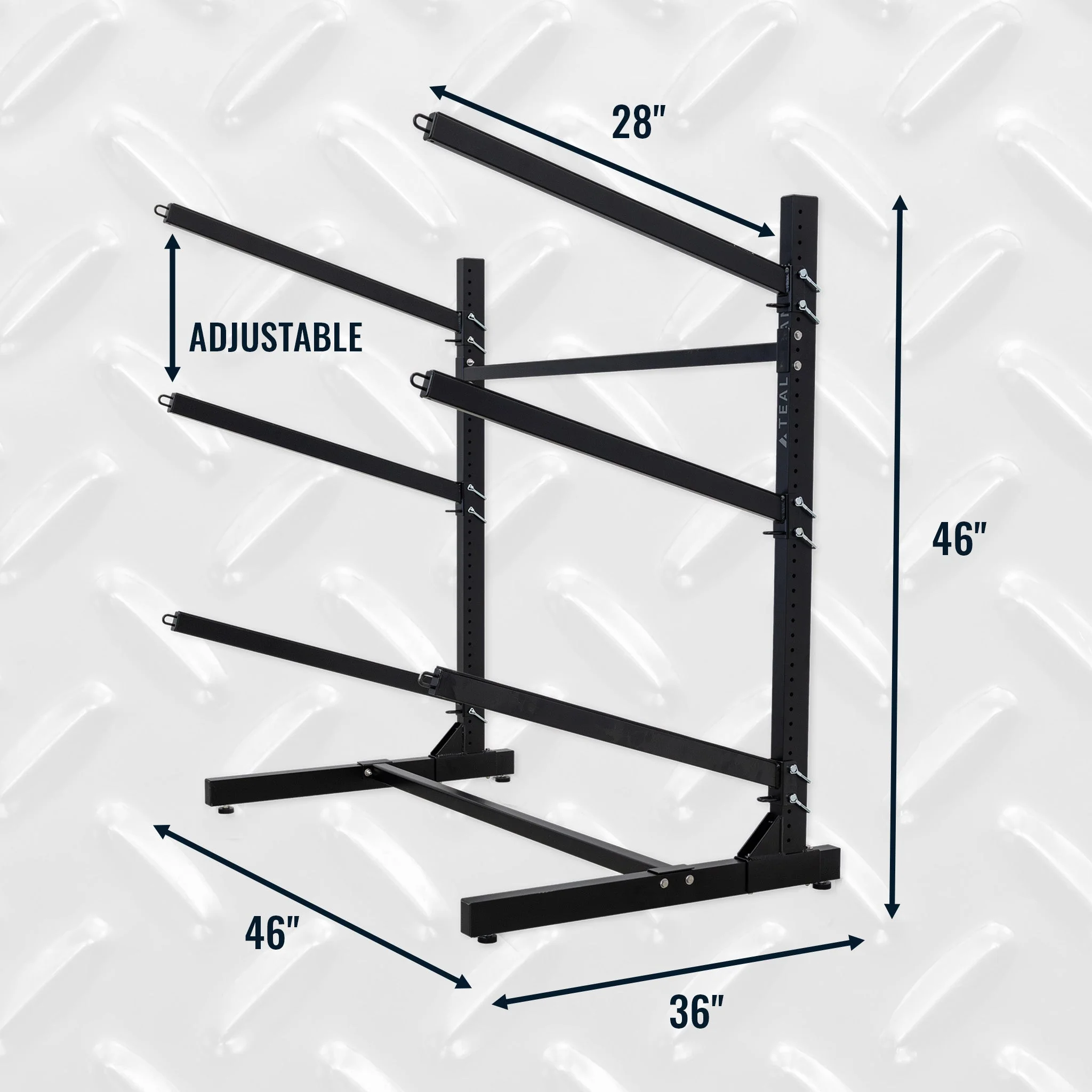 G-Watersport 3 Kayak & Canoe Rack | 3 Levels | Black - Image 7