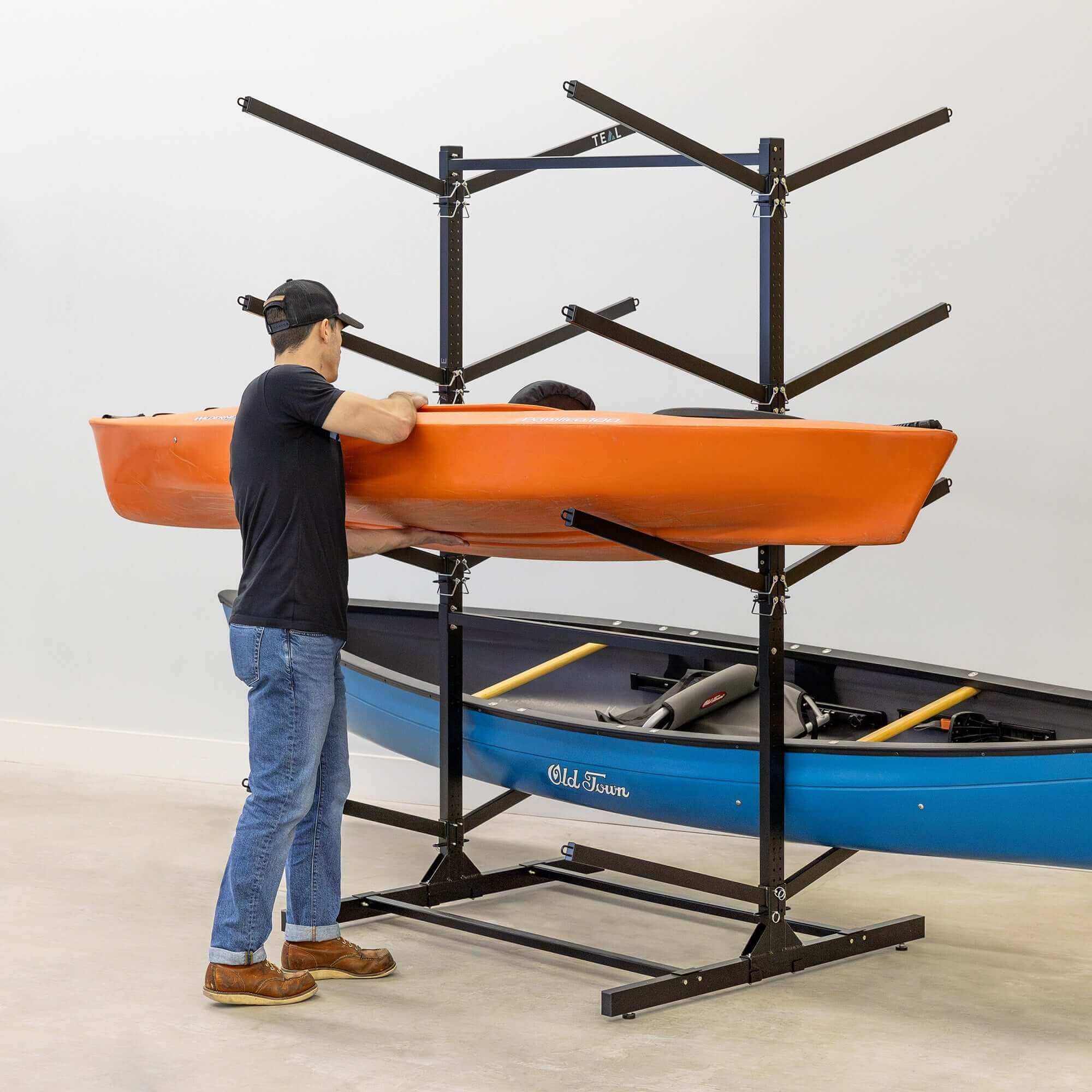 G-Watersport 8 Kayak & Canoe Rack | 8 Levels | Black - Image 3