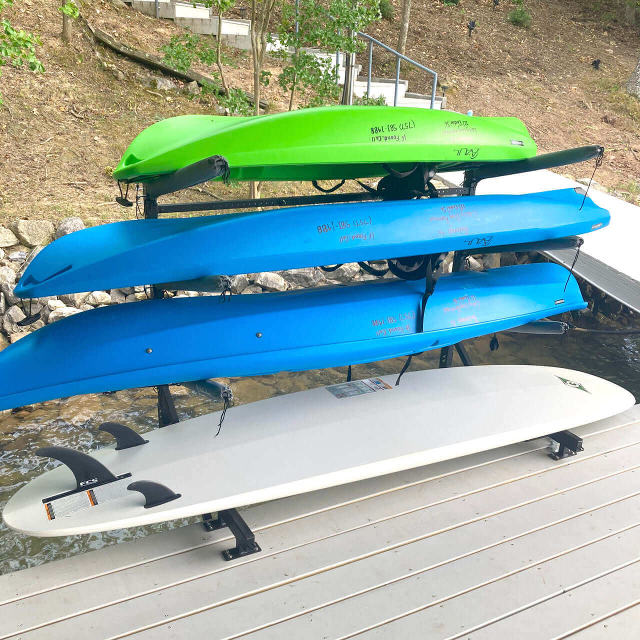 Chesapeake Dock Kayak Rack | Over The Water Storage | 4 Levels - Image 5