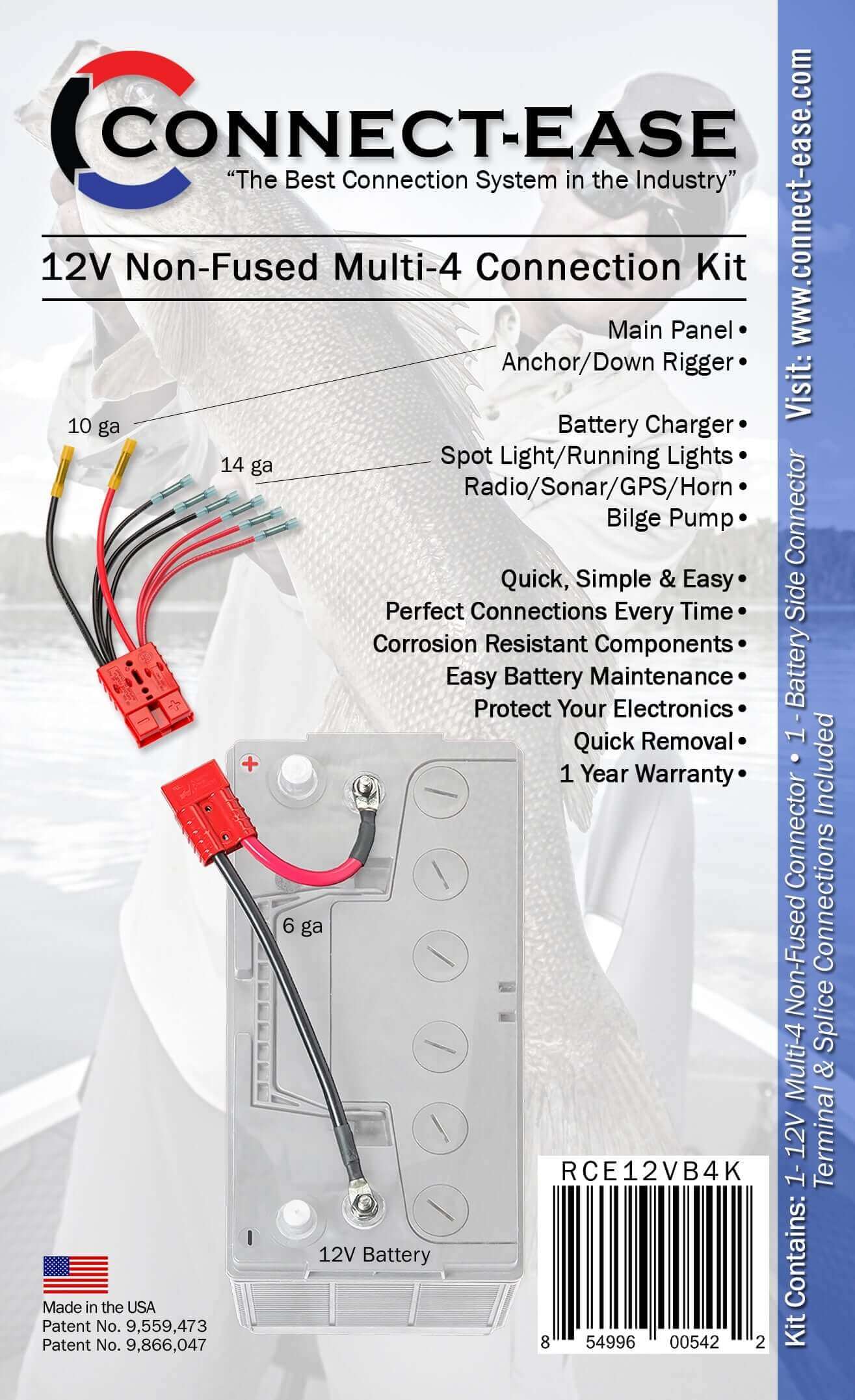 Multi Application (4) Quick Simple & Easy Connection Kit (RCE12VB4K) Lithium Compatible - Image 3