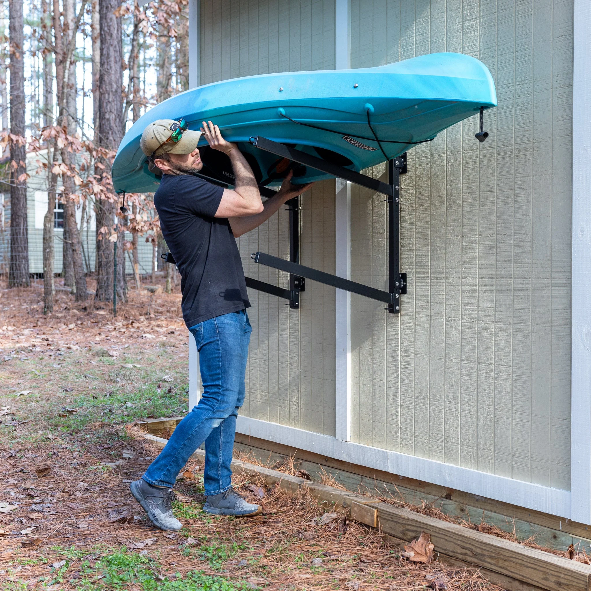 Shenandoah Kayak Rack | Outdoor Adjustable Storage | 2 Levels - Image 4