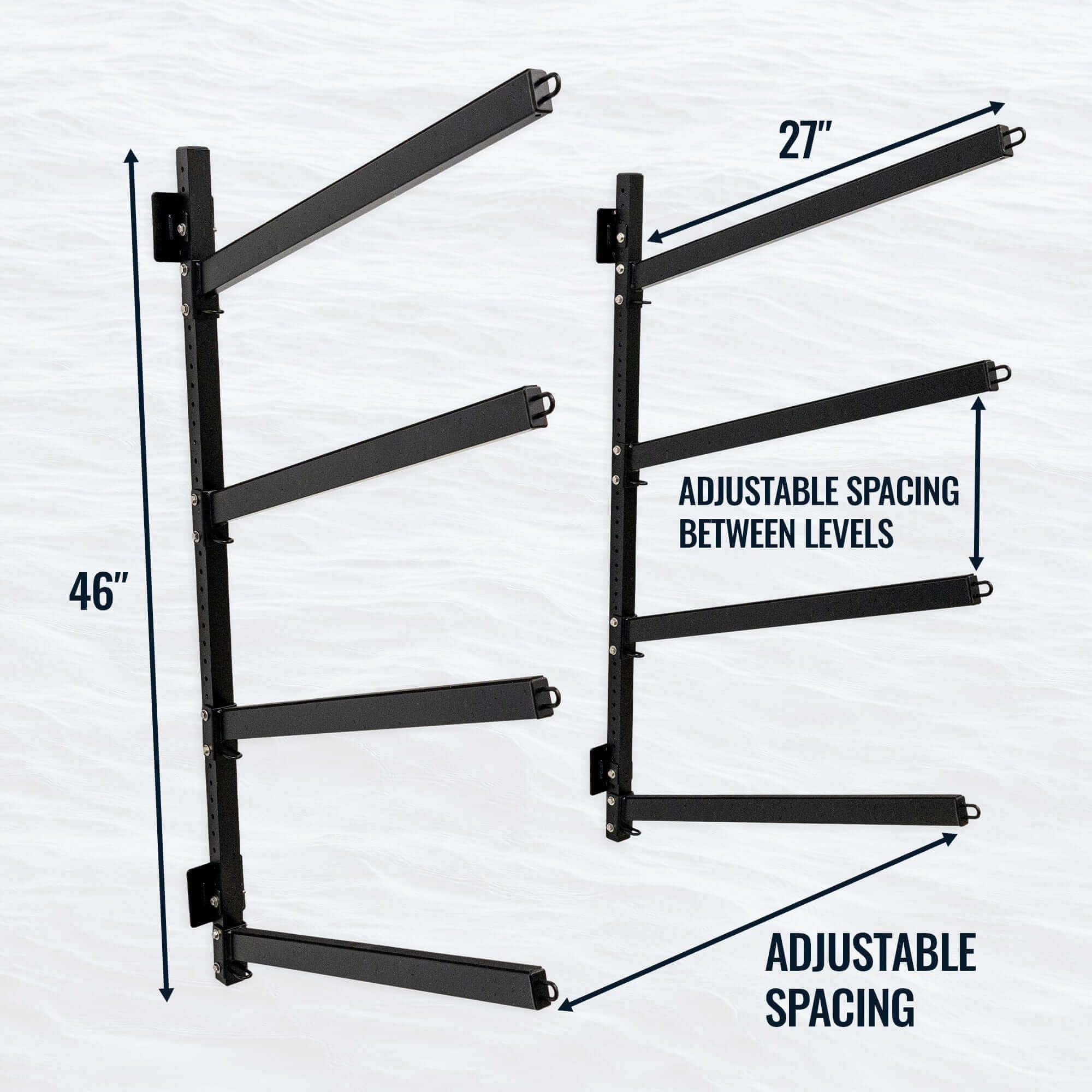 Shenandoah Kayak Rack | Outdoor Adjustable Storage | 4 Levels - Image 4